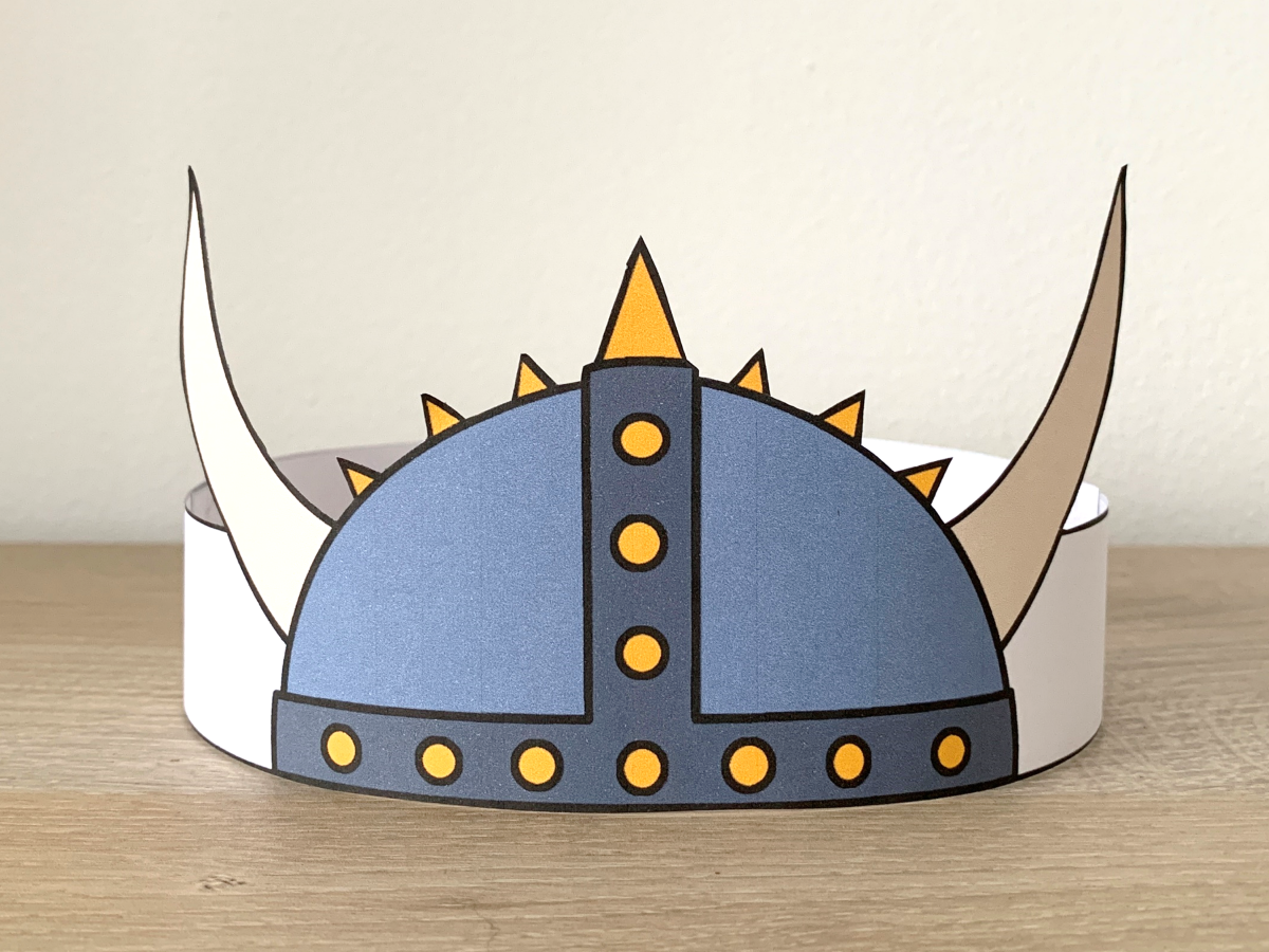 Viking Helmet Paper Crown Printable Costume Craft Made By Teachers