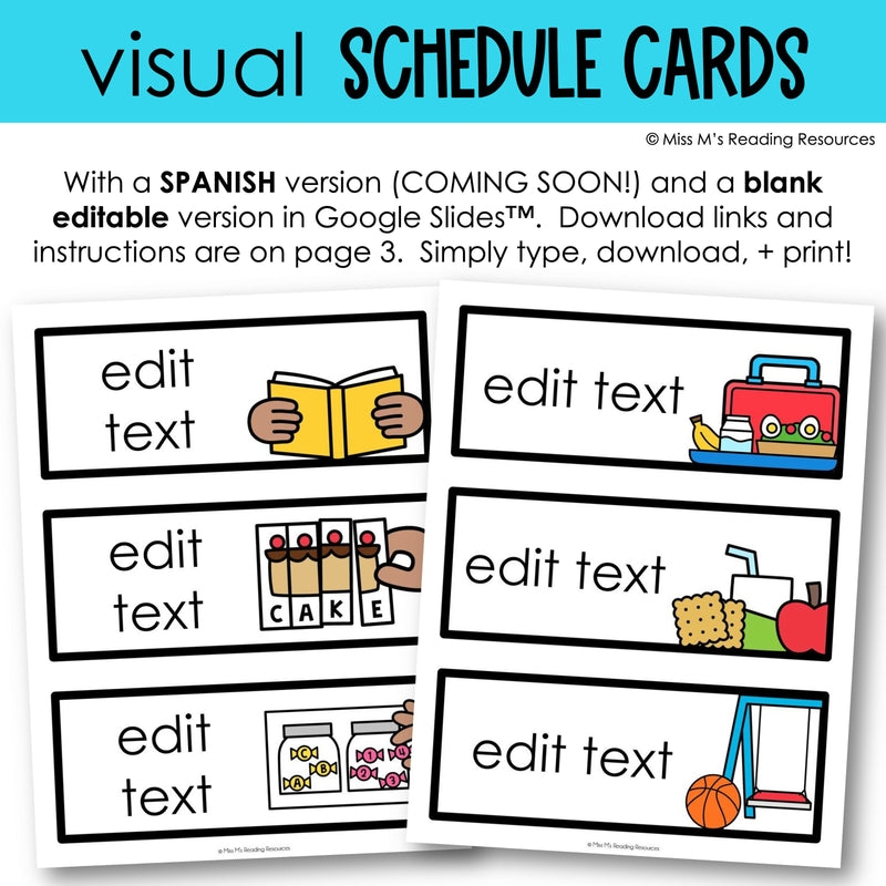 Free Printable Blank Visual Schedule Template
