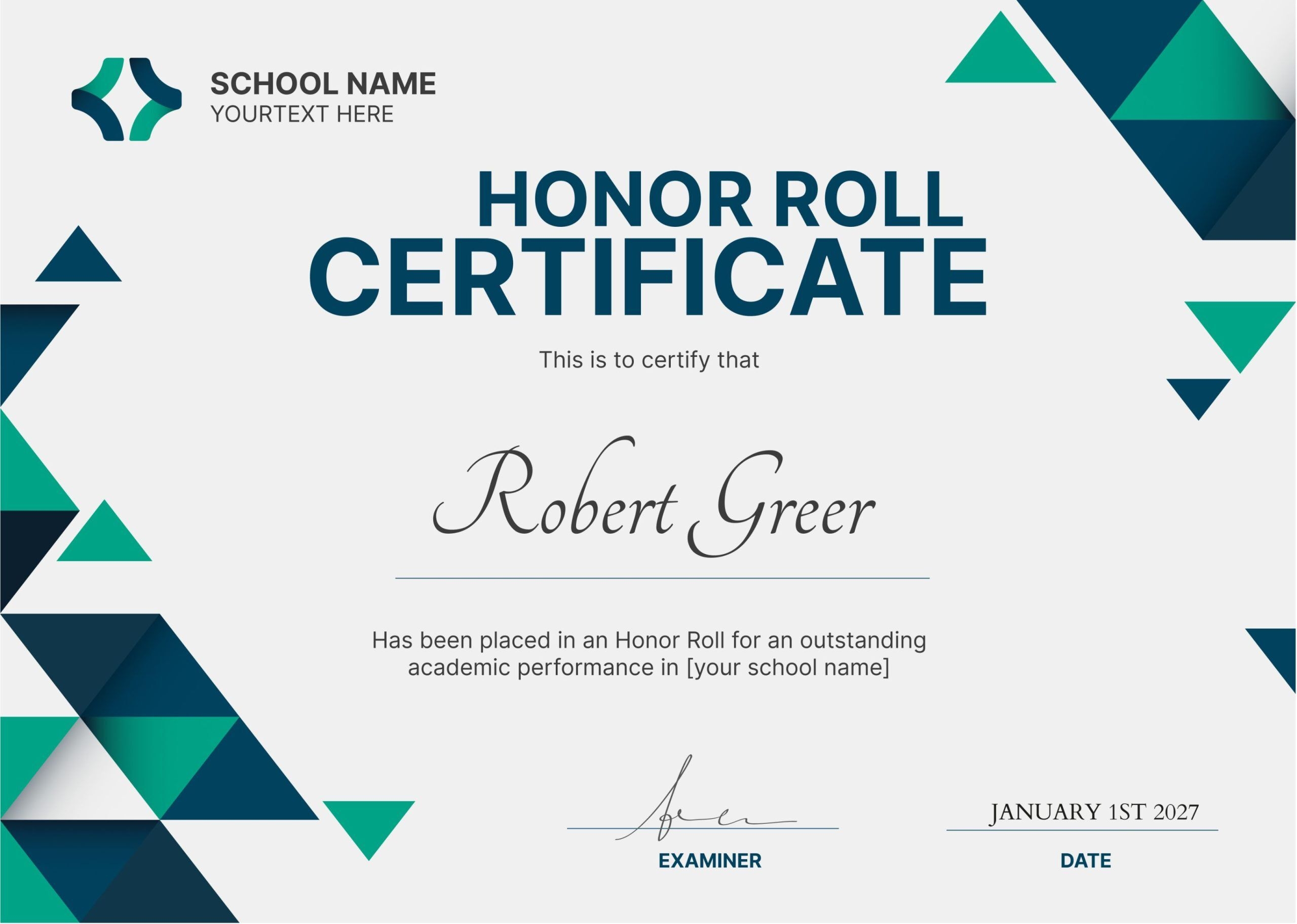 What Is Honor Roll Certificate 7 Free Editable Templates Sertifier