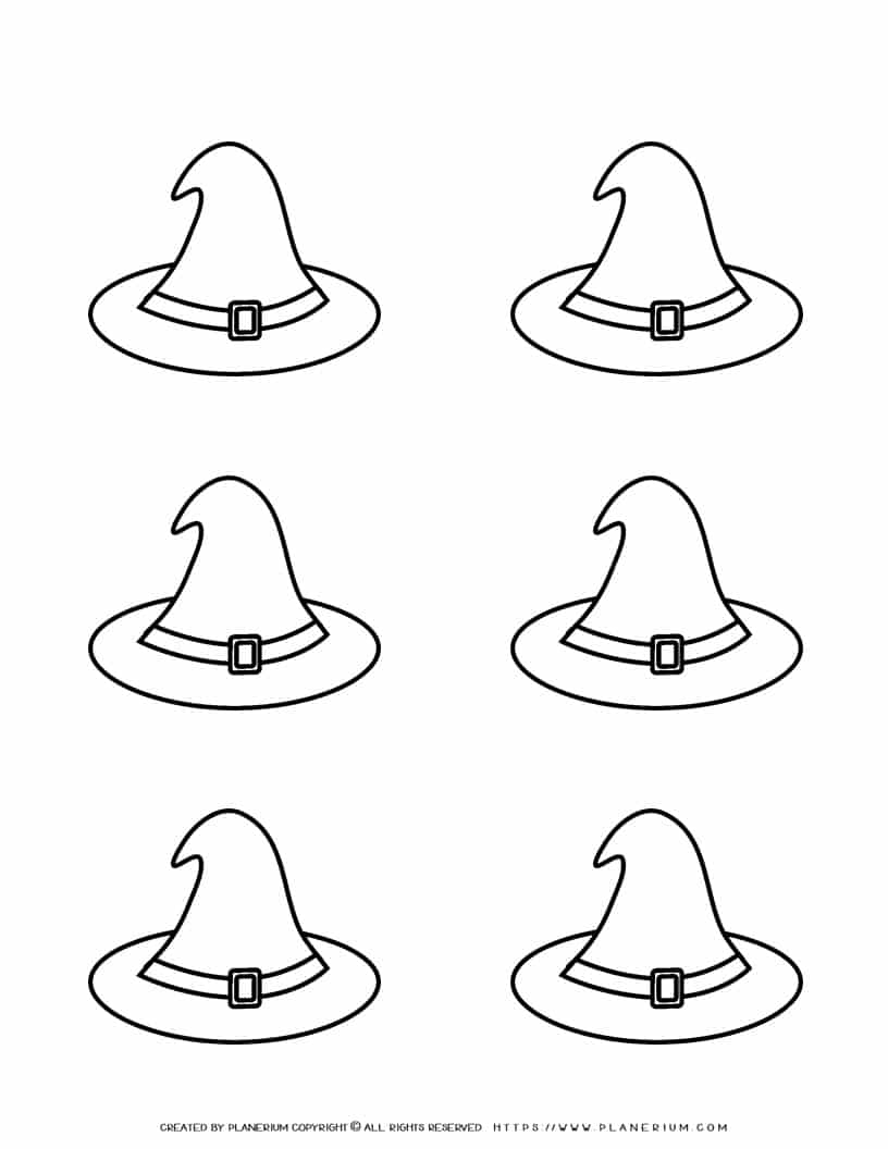 Witch Hat Template Six Hats Planerium