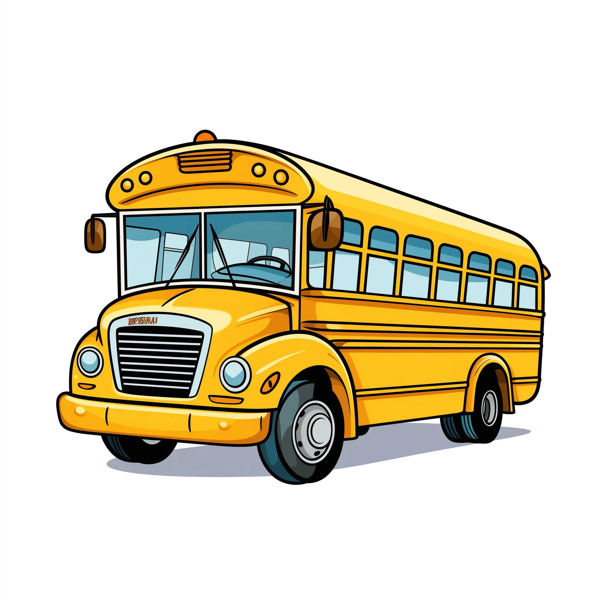 Yellow School Bus Coloring Pages Mimi Panda